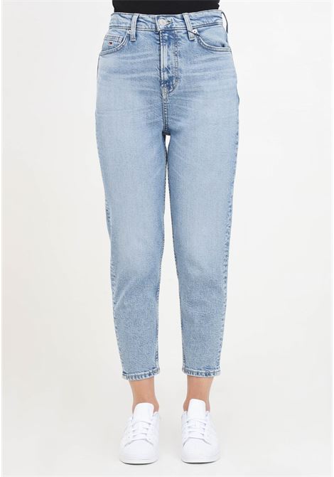 Jeans da donna in denim mom jean ultra high slim TOMMY JEANS | DW0DW172751AB1AB